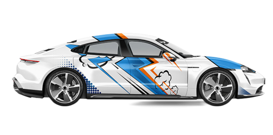 Eco Solvent Custom Car Wrap Vinyl Lightning Boy PVC Film Type