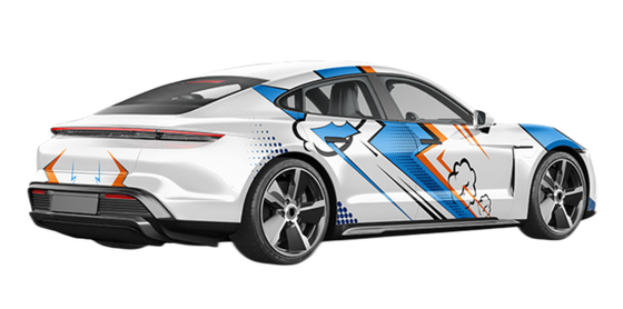 Eco Solvent Custom Car Wrap Vinyl Lightning Boy PVC Film Type