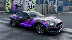 Purple Future Polymeric Custom Car Wrap Vinyl Modern Pattern