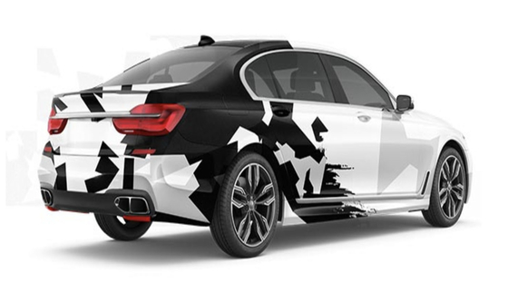 Block in Gredient Ink Gloss 60in Oem Color Match Vinyl Wrap 1.52*20m Size