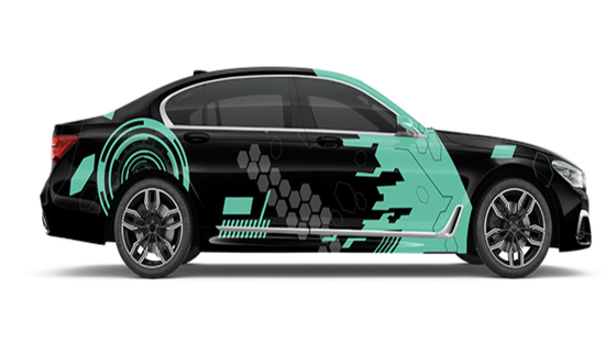 Grey and black Interaction PVC 160g Digital Print Car Wrap Vinyl 80micron 100micron Thickness