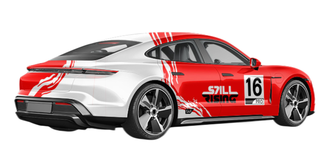Classic Custom Car Wrap Vinyl Film Roll Still Rising Red Racer Pvc Film Glossy Matte Epson Printed