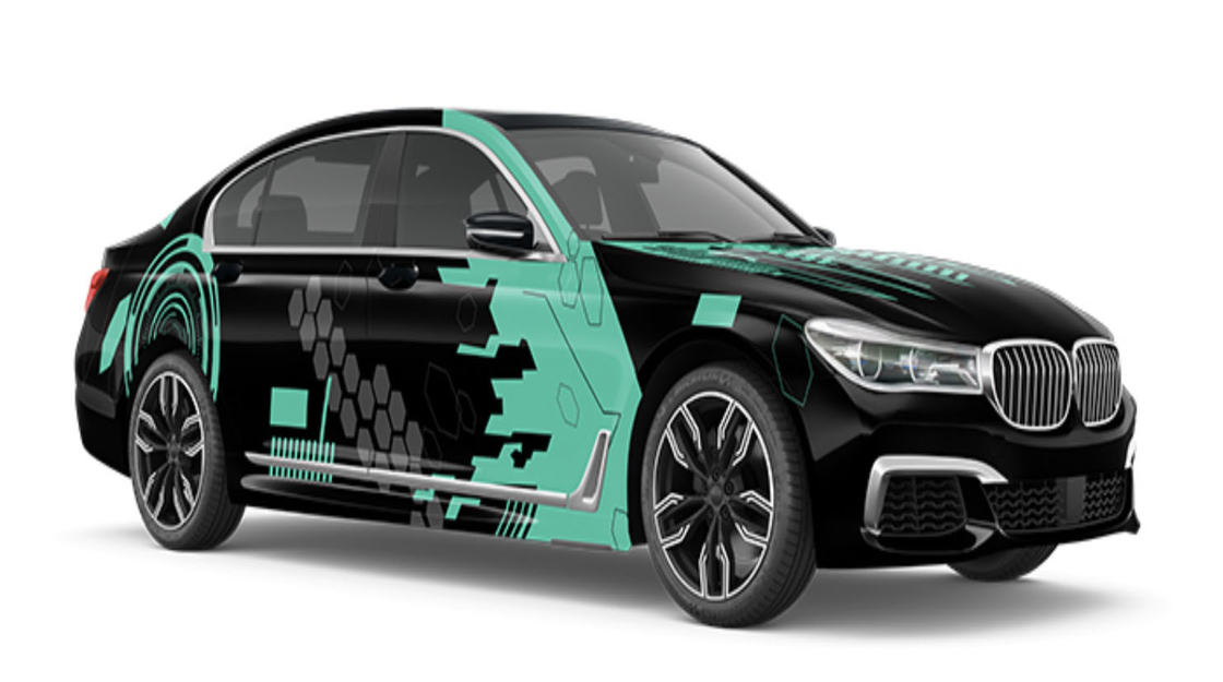 Grey and black Interaction PVC 160g Digital Print Car Wrap Vinyl 80micron 100micron Thickness