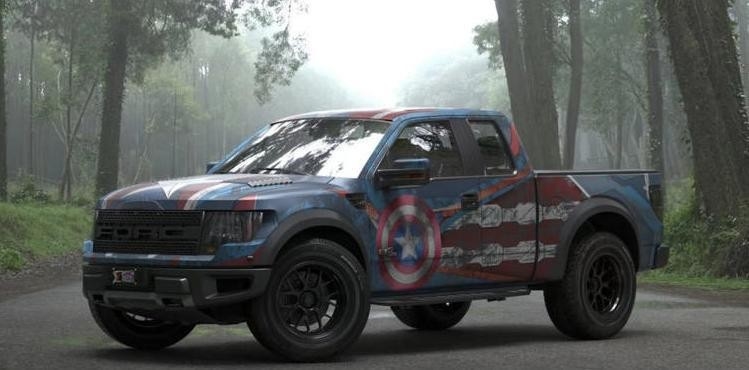 Captain America Poster Custom Car Wrap Vinyl Removable Bubble Free