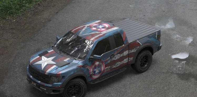 Captain America Poster Custom Car Wrap Vinyl Removable Bubble Free