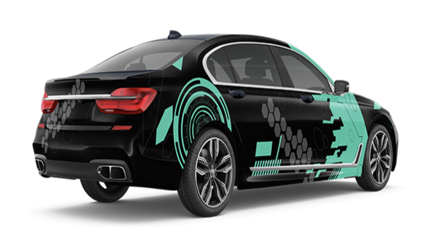 Grey and black Interaction PVC 160g Digital Print Car Wrap Vinyl 80micron 100micron Thickness