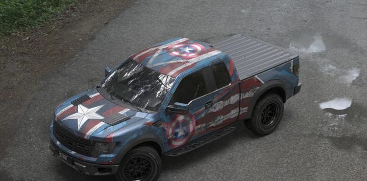 Captain America Poster Custom Car Wrap Vinyl Removable Bubble Free